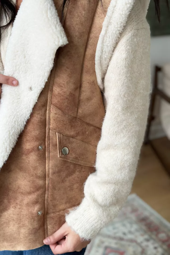 Gilet sans manche Linda Beige