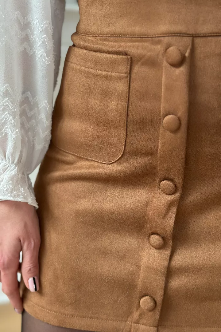 Jupe courte Oceane Camel