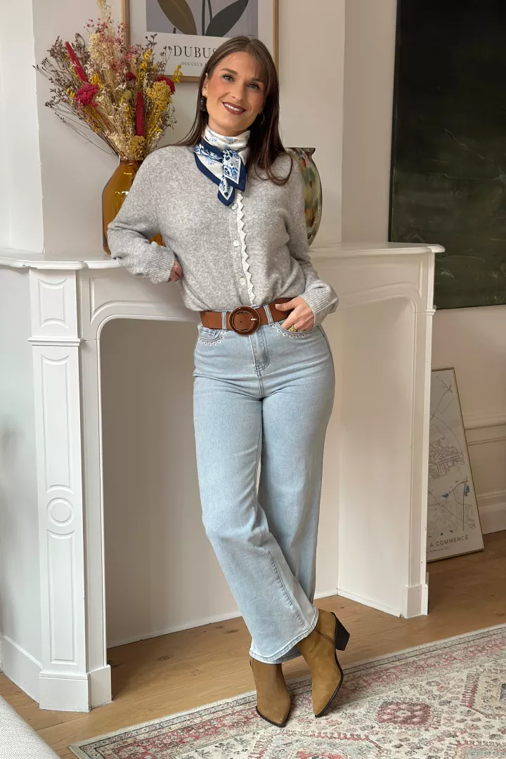 Foulard Delphine Bleu