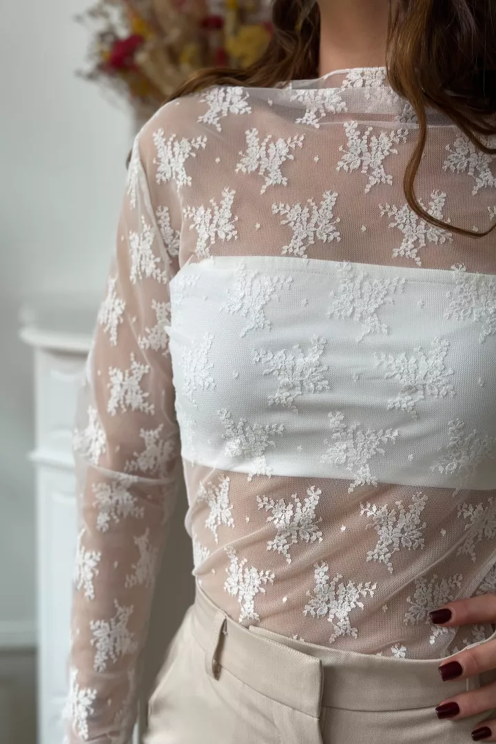 Top bandeau Eva Blanc