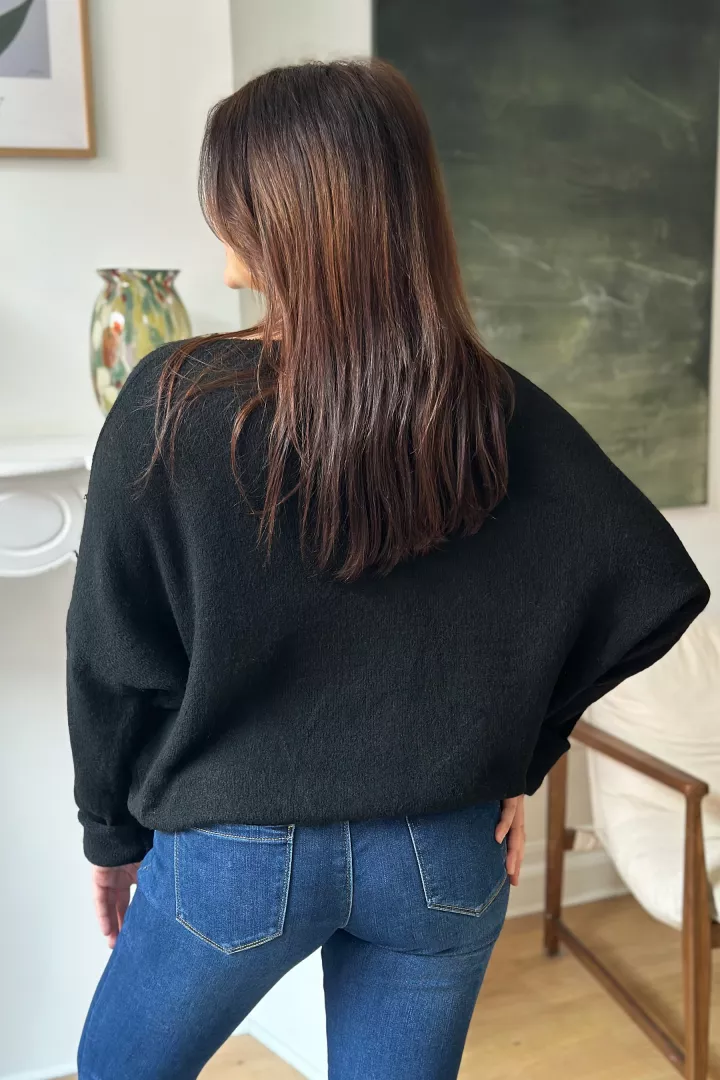 Pull Millie noir  | Juste Elles