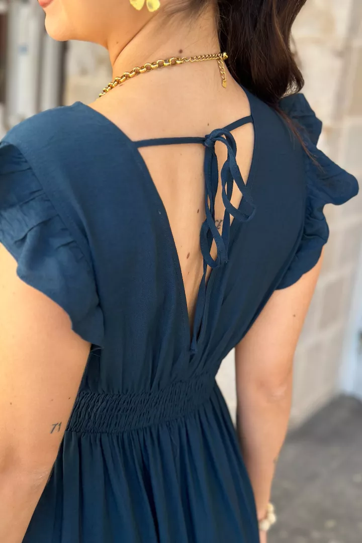 Robe longue Zao Bleu canard