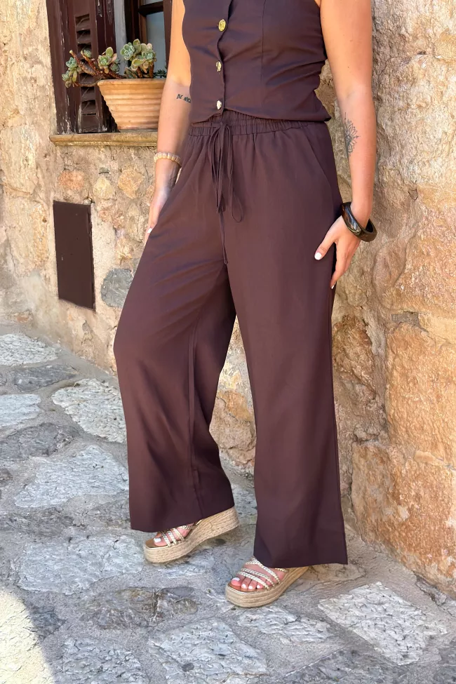 Pantalon Maelle Chocolat