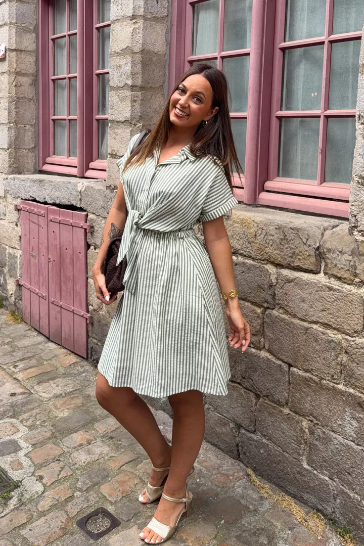 Robe courte Gloria Kaki