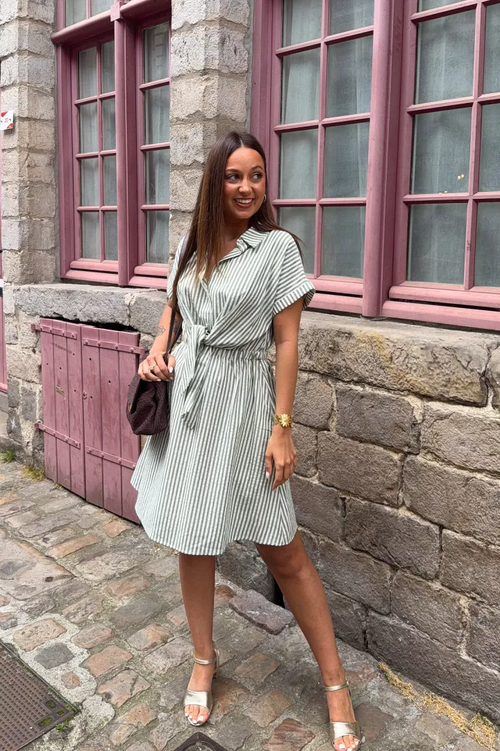 Robe courte Gloria Kaki