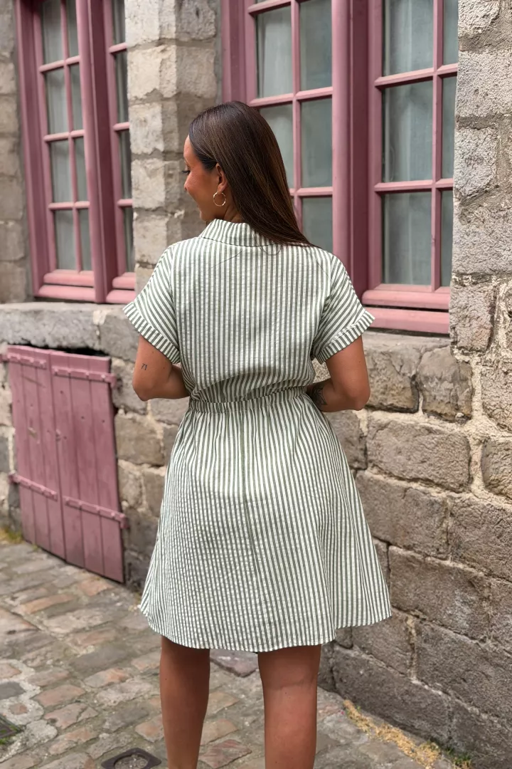 Robe courte Gloria Kaki