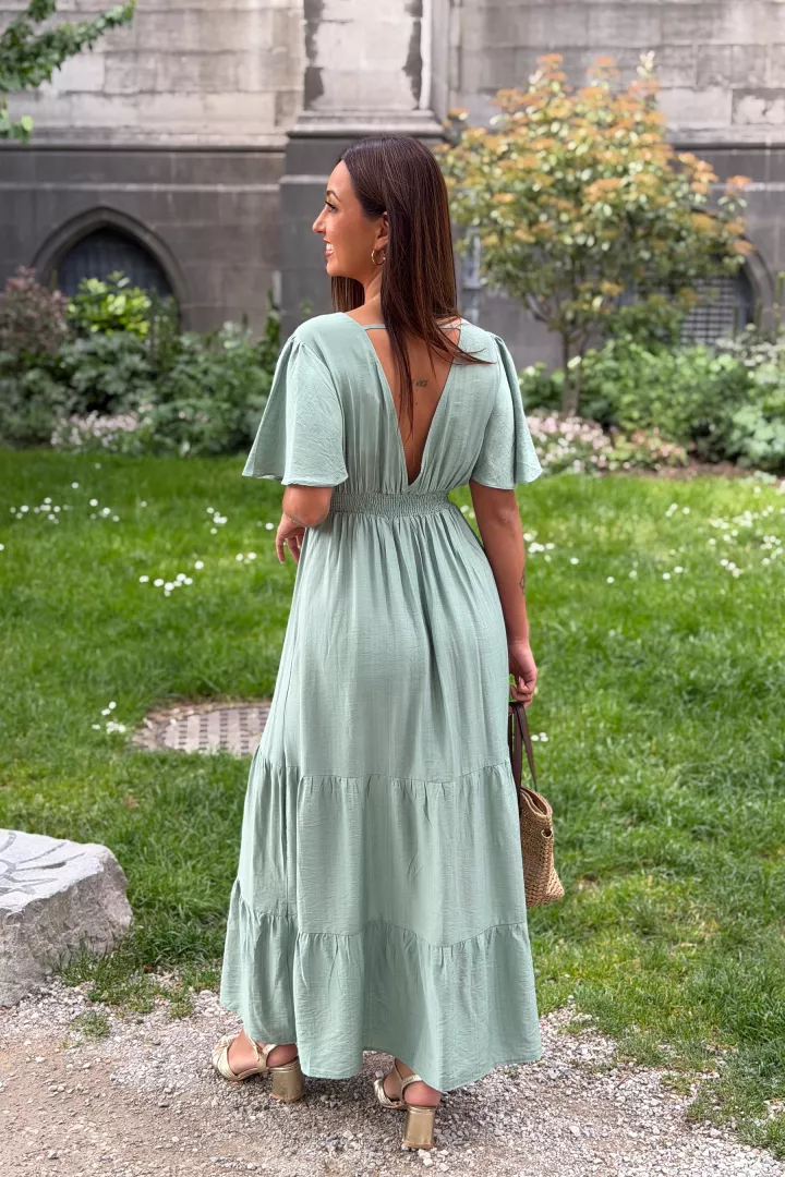 Robe longue Arielle Vert menthe