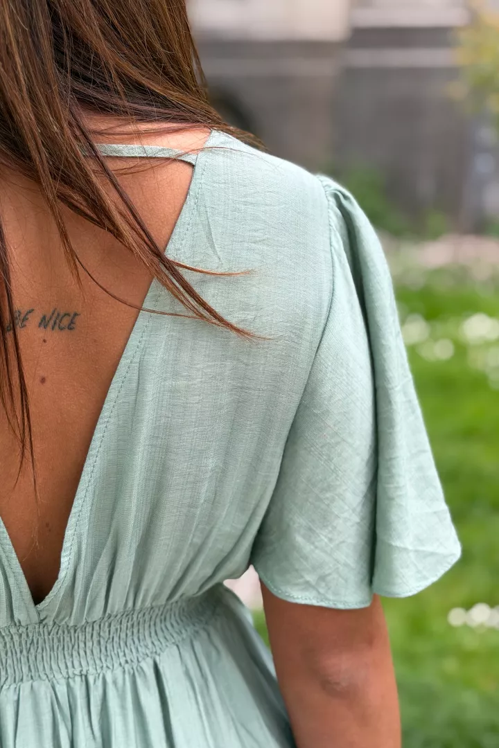 Robe longue Arielle Vert menthe