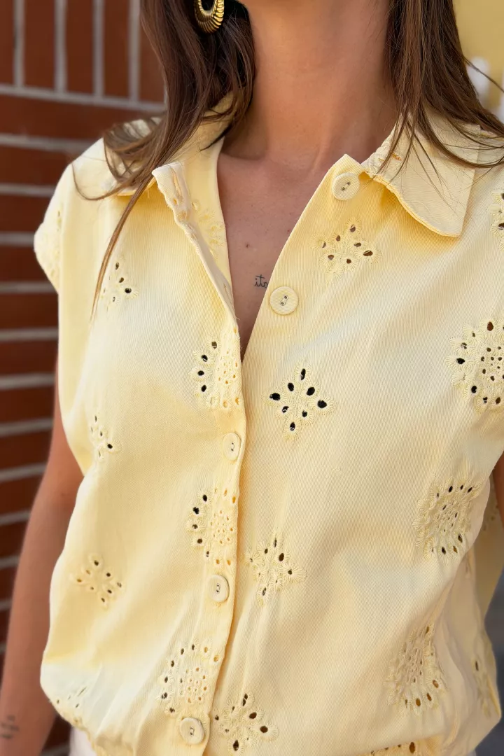 Veste sans manche Holly Jaune