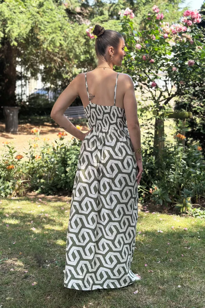 Robe longue Henria Kaki