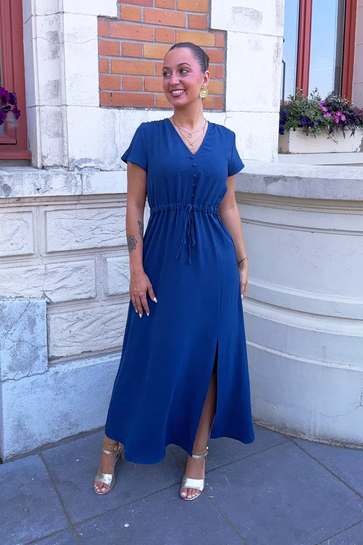 Robe longue Romy Bleu canard