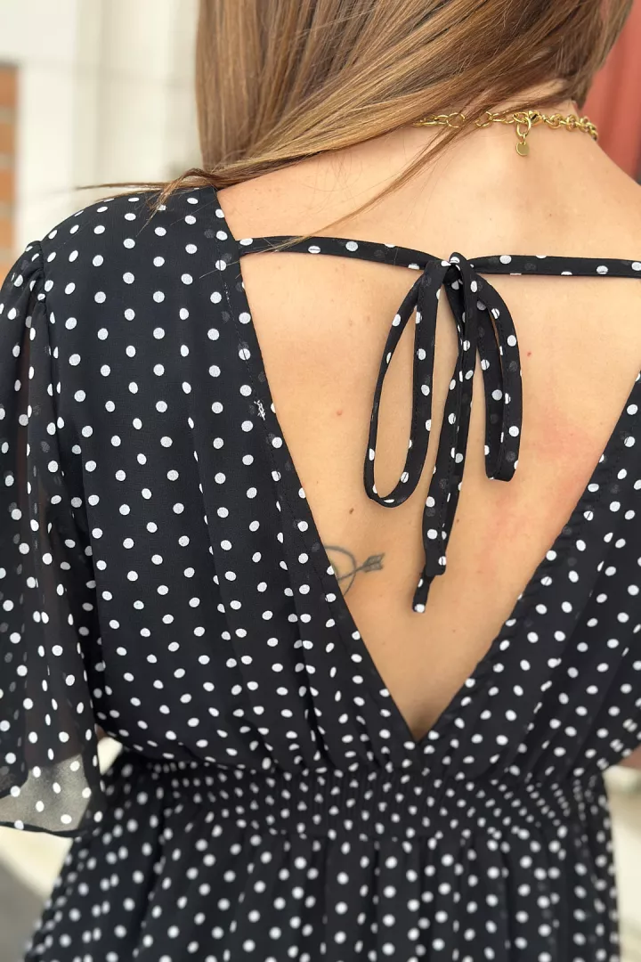 Robe courte a pois Gloria Noir