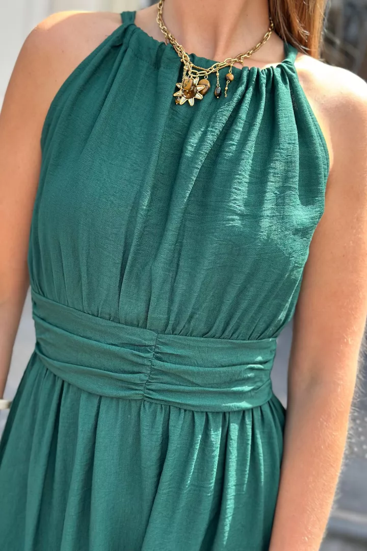 Robe longue Olympe Emeraude