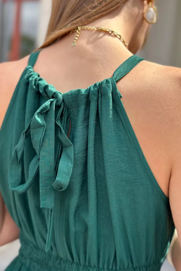 Robe longue Olympe Emeraude