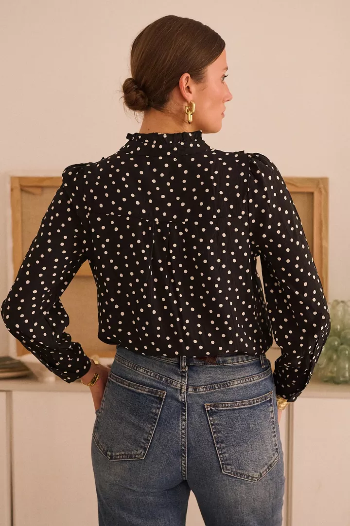Chemise a pois Pia Noir