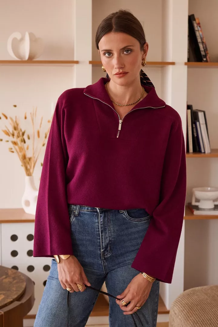 Pull Mouna Bordeaux