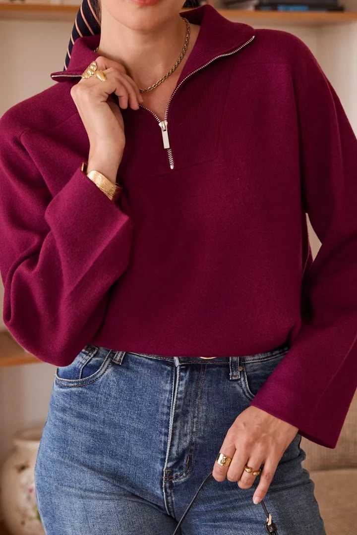 Pull Mouna Bordeaux