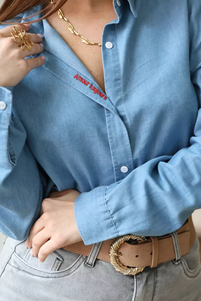 Chemise Charlize Bleu&nbsp;| Juste Elles