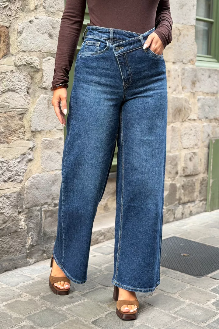 Jean large Perrine Bleu