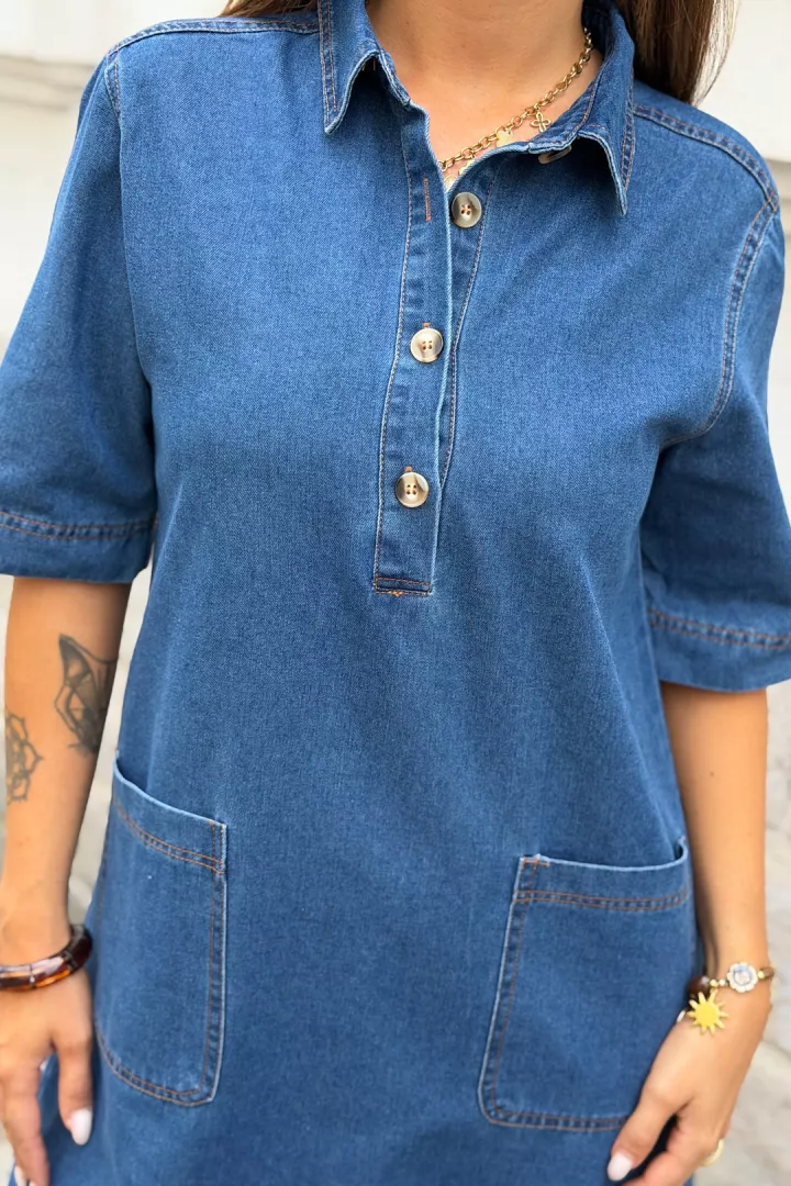 Robe courte Tyana Bleu