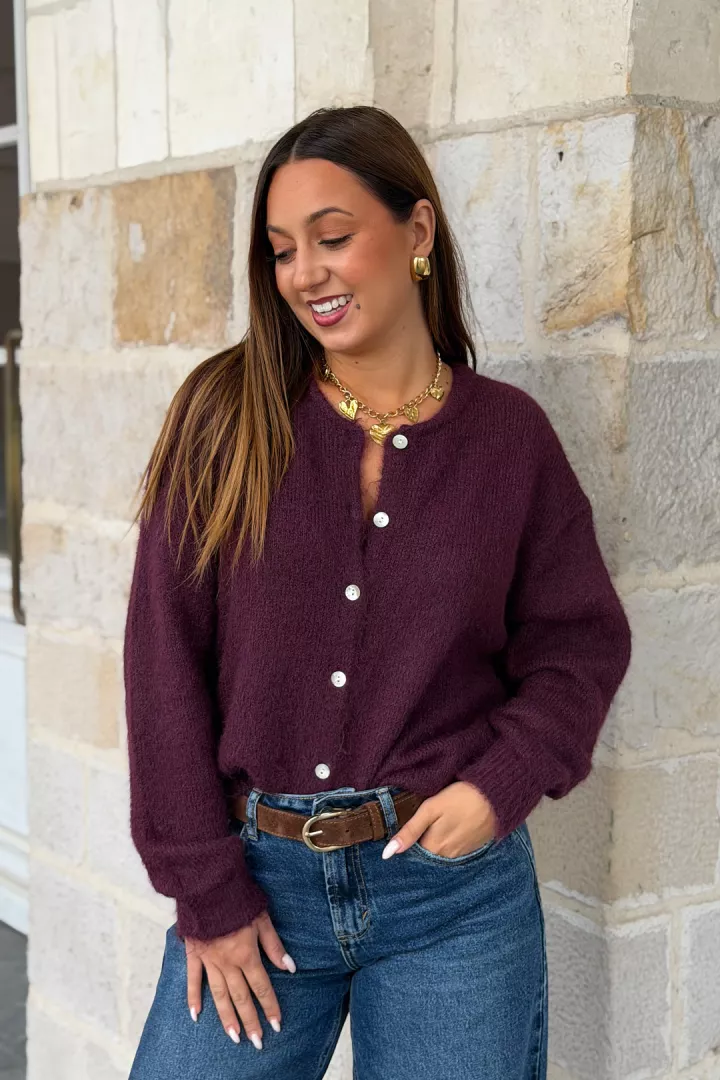 Gilet Dora Bordeaux