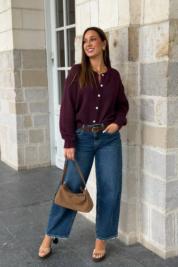 Gilet Dora Bordeaux
