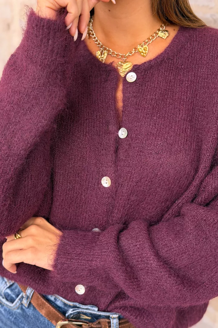 Gilet Dora Bordeaux