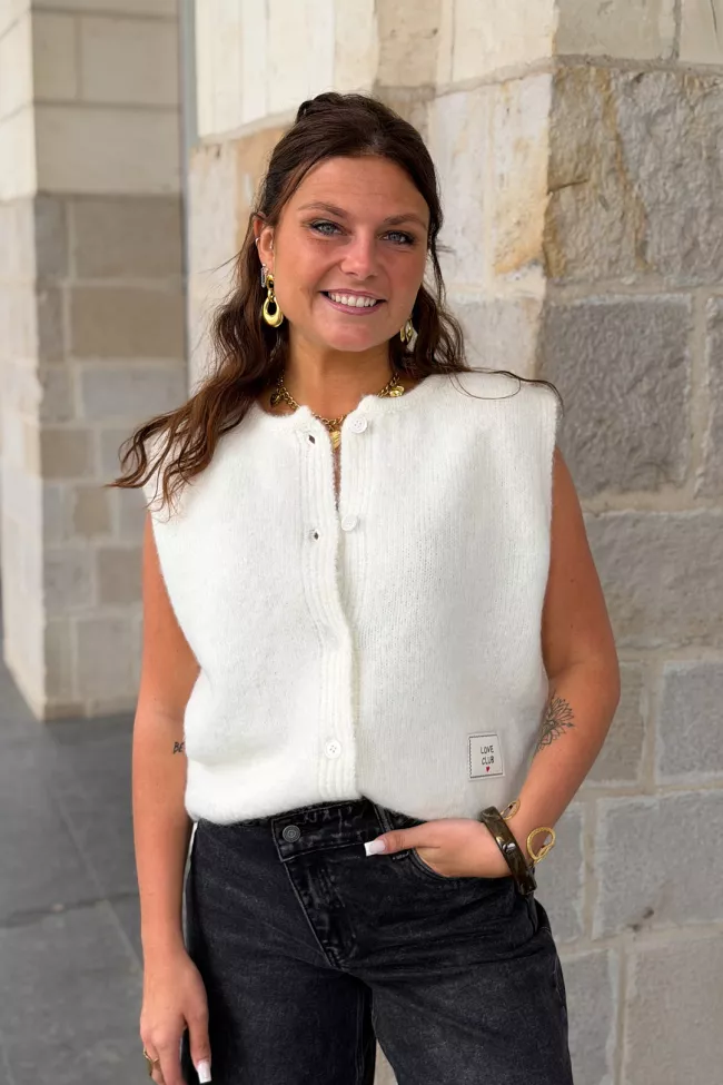Gilet sans manches Lexie Beige