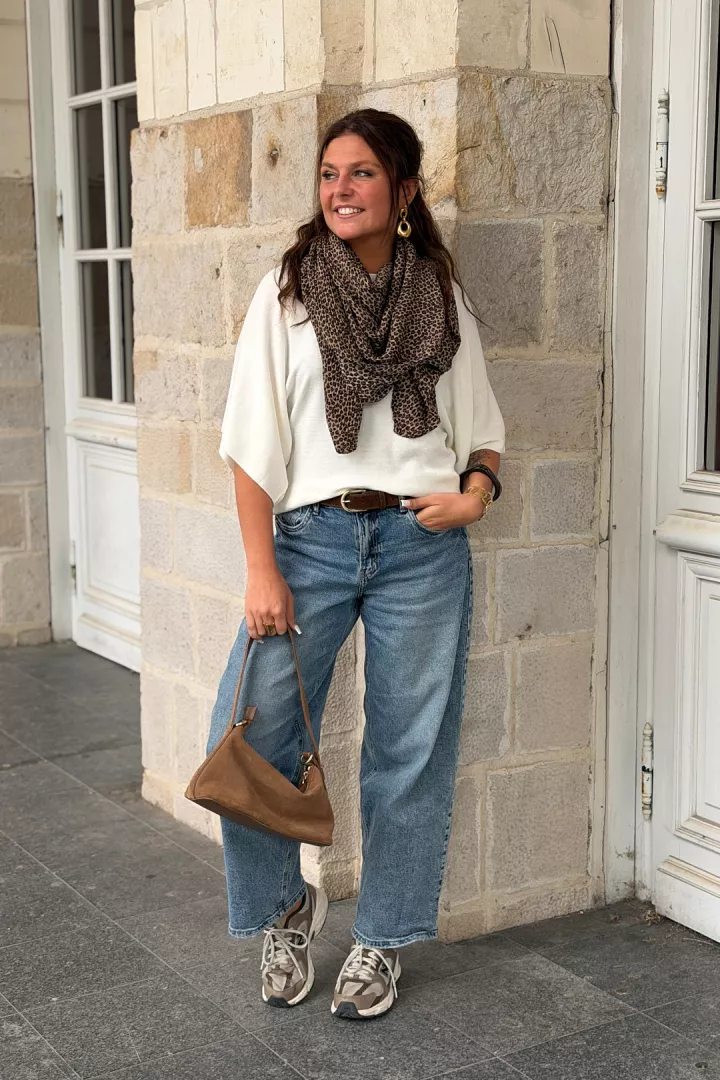Pull sans manches Sally Ecru