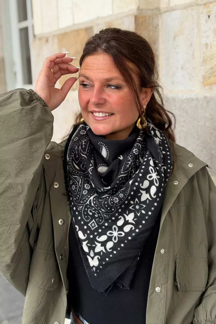 Foulard Poema Noir