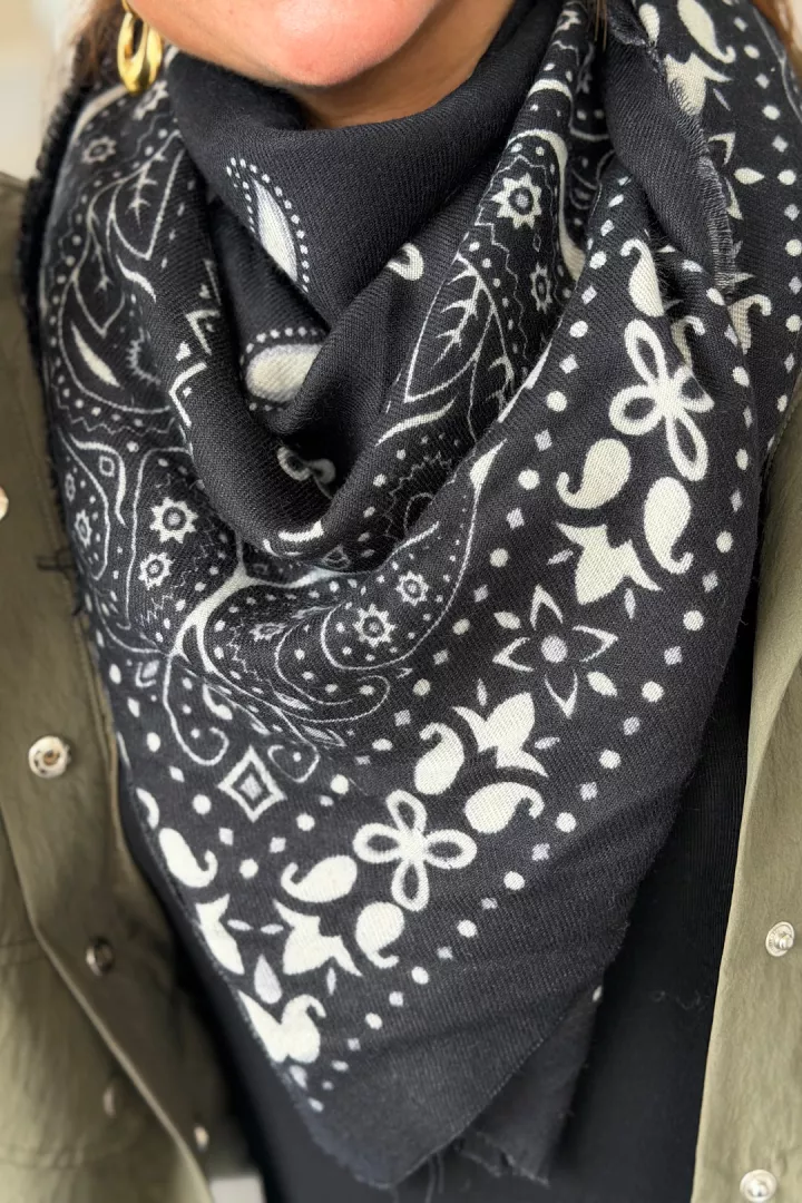 Foulard Poema Noir