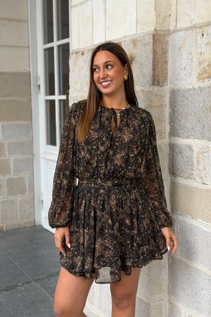 Robe courte Palerme Chocolat