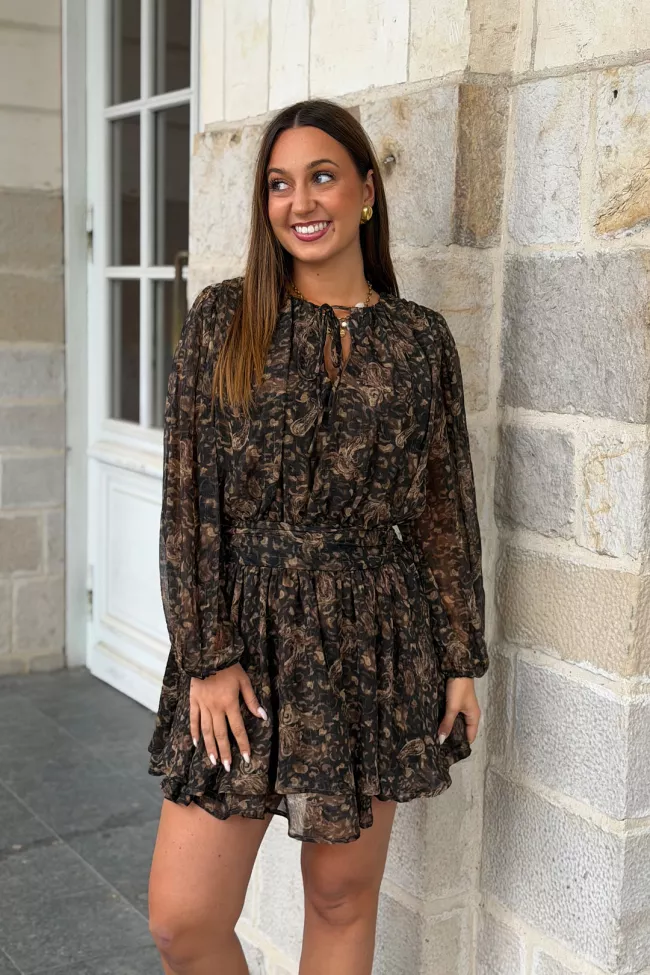 Robe courte Palerme Chocolat