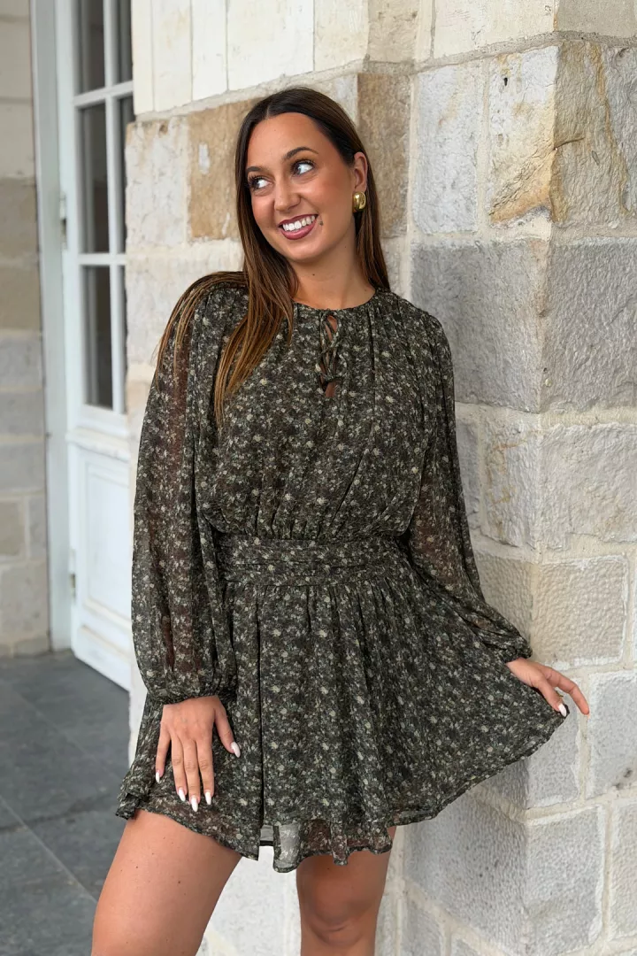 Robe courte Azur Kaki