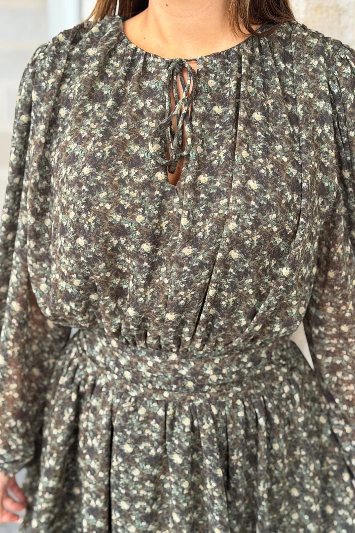 Robe courte Azur Kaki