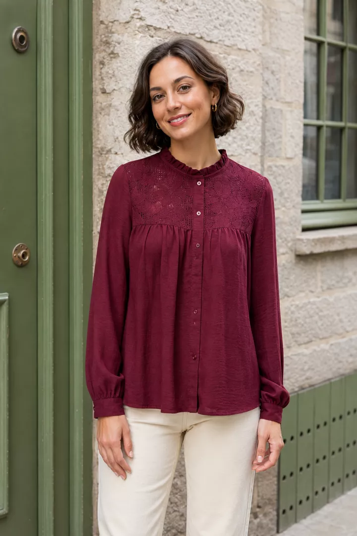 Blouse Nuna Bordeaux