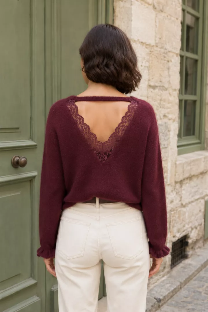 Pull Zina Bordeaux