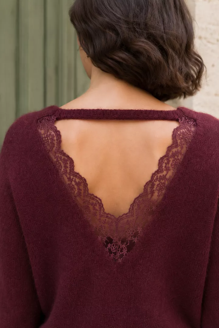 Pull Zina Bordeaux