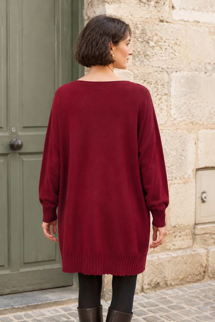 Robe Pull Mira Bordeaux