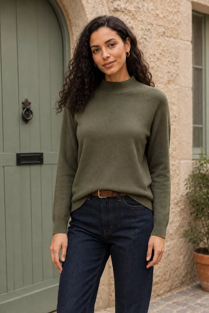 Pull Capucine Kaki