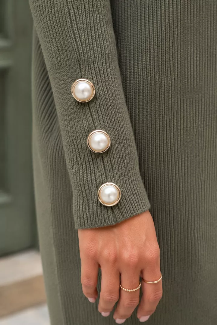 Robe Pull Marl&egrave;ne Kaki