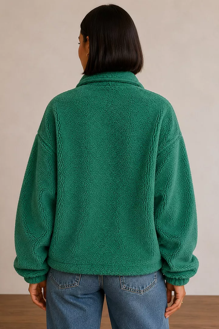 Veste courte polaire Tara vert