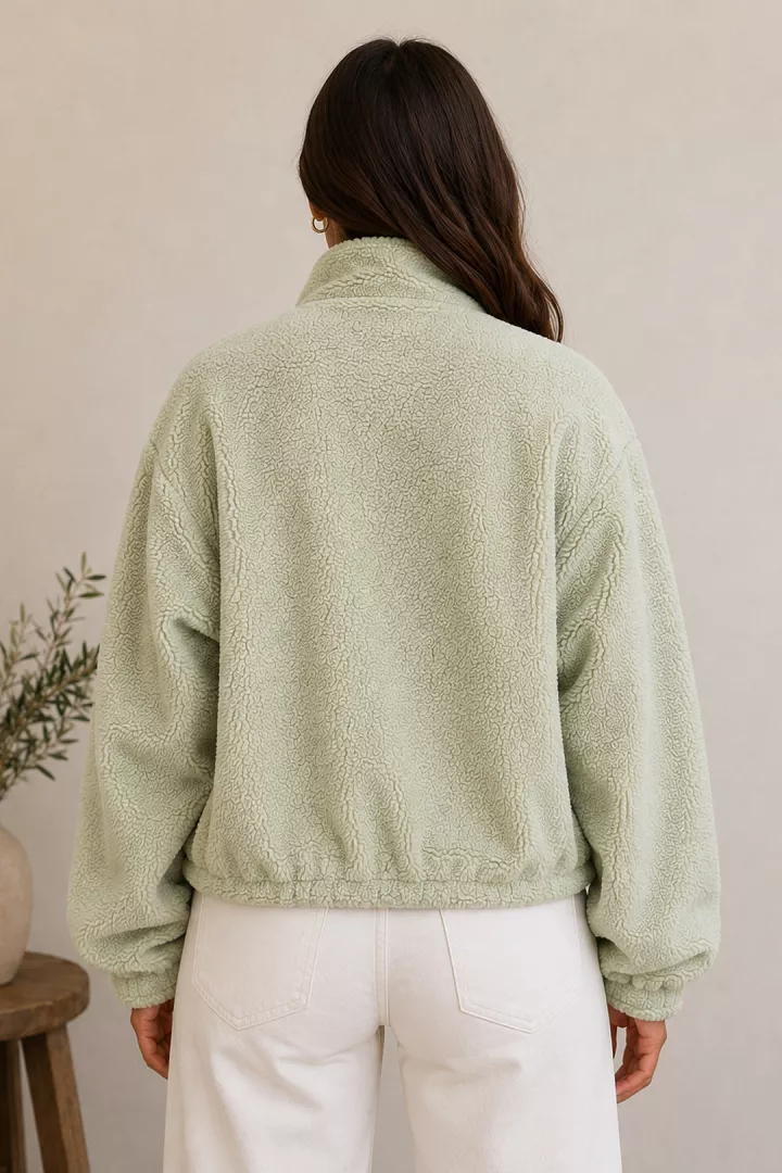 Veste courte polaire Tara Vert menthe
