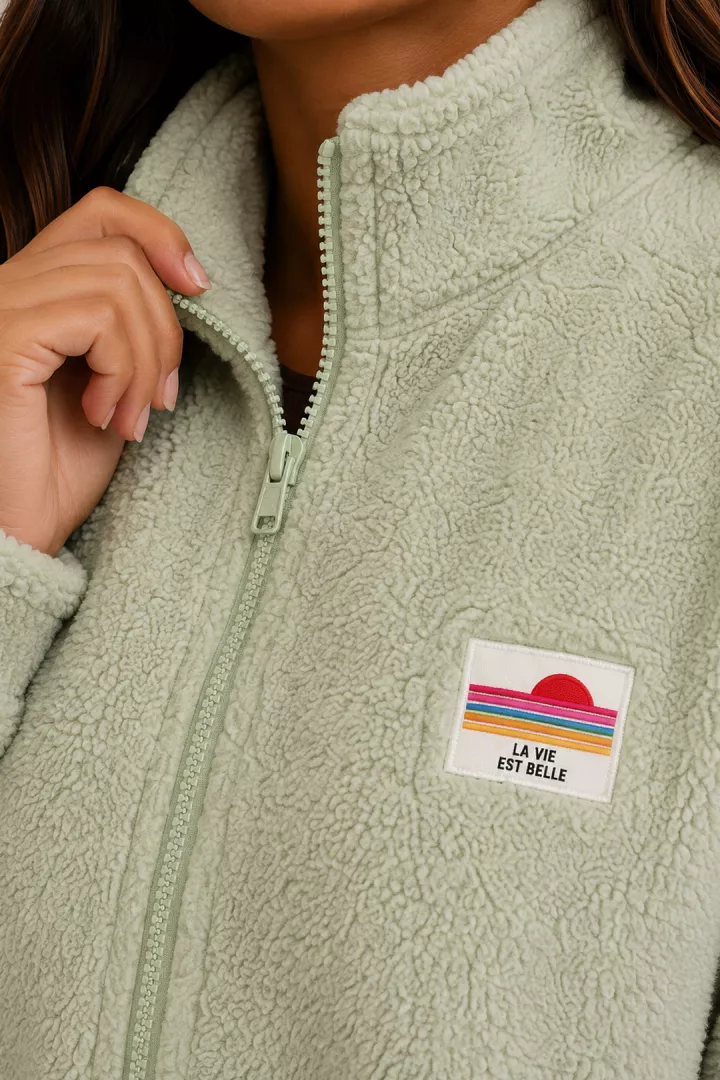 Veste courte polaire Tara Vert menthe