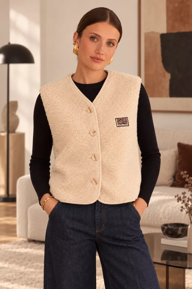 Gilet sans manches Catalina Beige