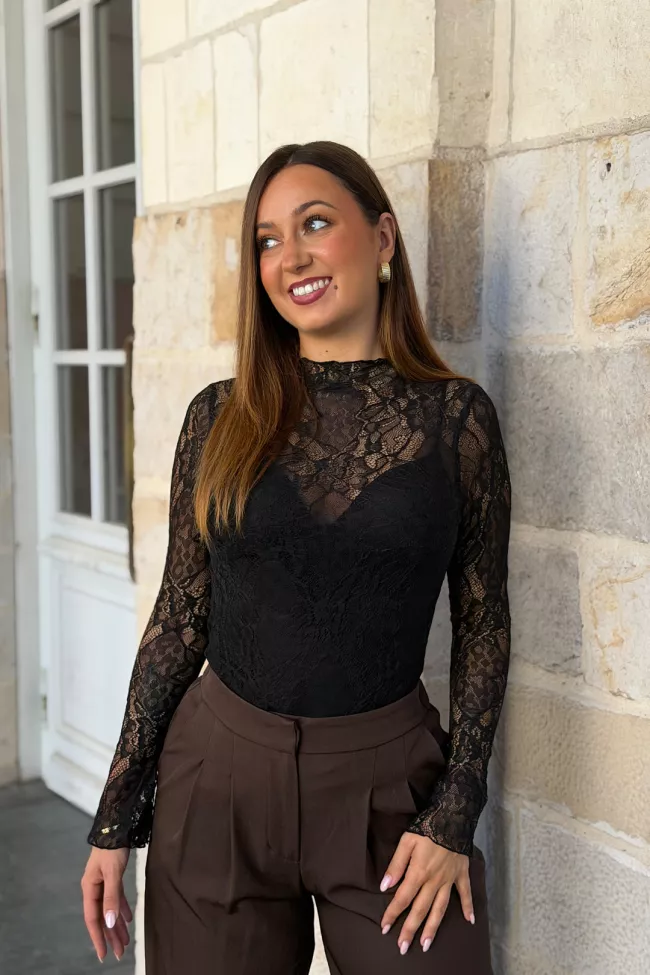 Top dentelle Alisa Noir