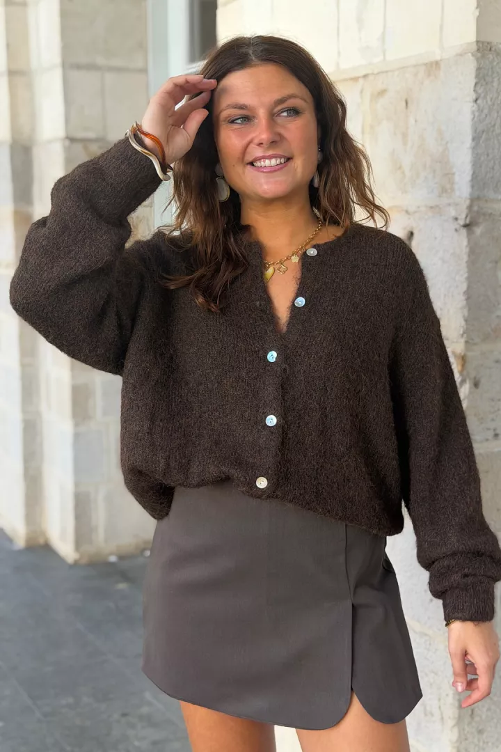 Gilet Dora Marron