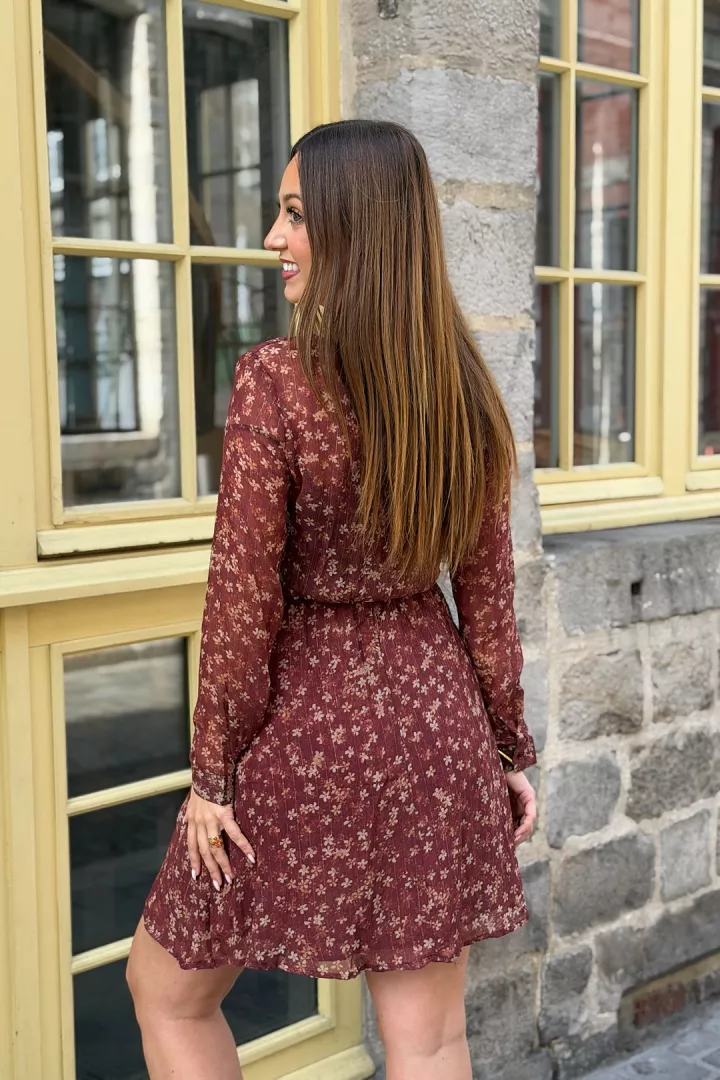 Robe courte Lizzie Bordeaux