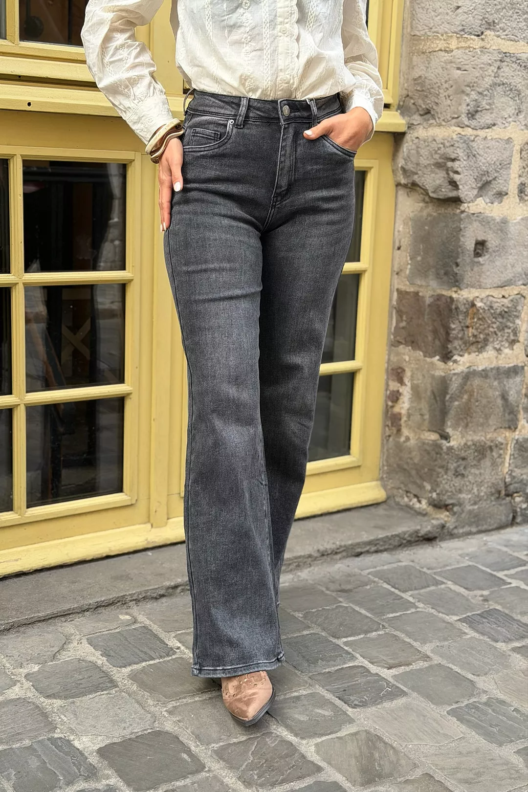 Jean wide leg Rita Gris