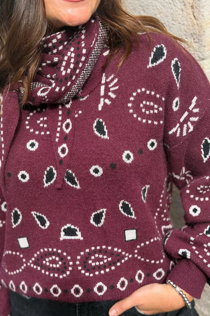 Pull Inda Bordeaux